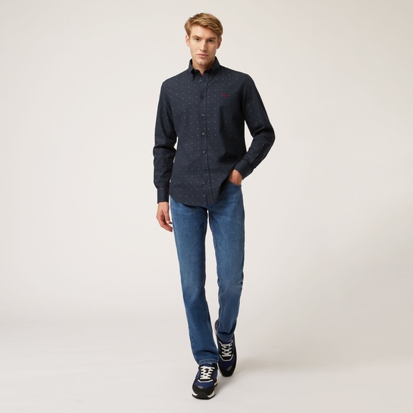 Harmont & Blaine 100% Navy Blue Patterned Shirt (Inv. #001) - Picture 3 of 14